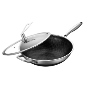 Honeycomb Wok 316L Tahan Calar – Guna Steel Sponge Pun Boleh!