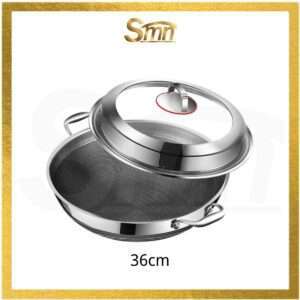 Honeycomb Wok 316L – Scratch-Resistant! | 蜂巢炒锅316L – 耐刮擦! - 36cm