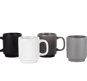 330ml Matte Ceramic Mug Set - 6 Pcs in a Single Color Box