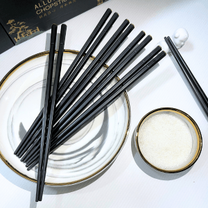 24CM High Quality Alloy Chopsticks (10 Pairs)