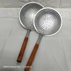 Skimmer Wooden Handle Aluminum Frying Strainer