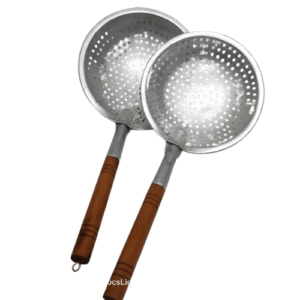 Skimmer Wooden Handle Aluminum Frying Strainer